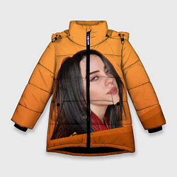 Куртка зимняя для девочки BILLIE EILISH: Orange Mood, цвет: 3D-черный