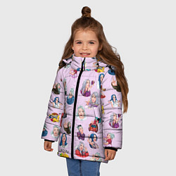 Куртка зимняя для девочки BILLIE EILISH: Stickers, цвет: 3D-черный — фото 2