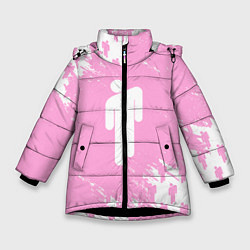 Куртка зимняя для девочки Billie Eilish: Pink Style, цвет: 3D-черный