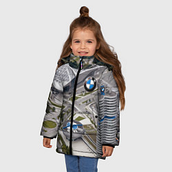 Куртка зимняя для девочки BMW city, цвет: 3D-черный — фото 2