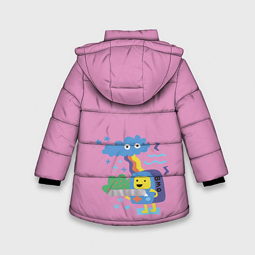 Зимняя куртка для девочки Время приключений BMO / 3D-Светло-серый – фото 2