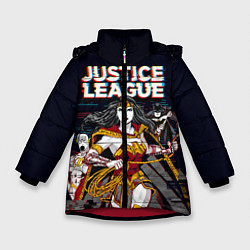 Куртка зимняя для девочки Justice League, цвет: 3D-красный
