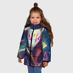 Куртка зимняя для девочки Fortnite, цвет: 3D-светло-серый — фото 2