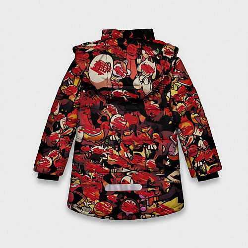 Зимняя куртка для девочки UNDERTALE CHARA / 3D-Красный – фото 2