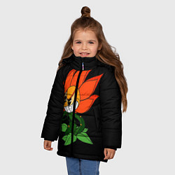 Куртка зимняя для девочки Cuphead - Кэгни Гвоздика, цвет: 3D-черный — фото 2