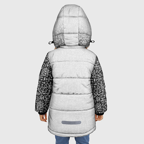 Зимняя куртка для девочки И смерти нет почетней той / 3D-Светло-серый – фото 4