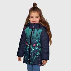 Куртка зимняя для девочки Ария, цвет: 3D-светло-серый — фото 2