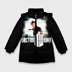 Куртка зимняя для девочки Doctor Who, цвет: 3D-черный