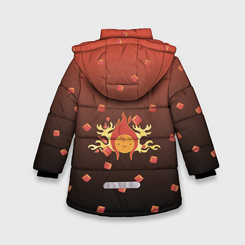 Зимняя куртка для девочки Flame Princess / 3D-Светло-серый – фото 2