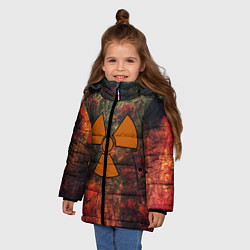 Куртка зимняя для девочки СТАЛКЕР, цвет: 3D-черный — фото 2
