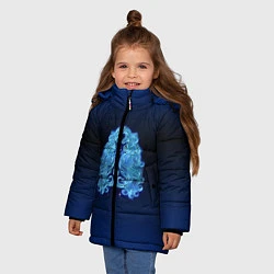 Куртка зимняя для девочки Знаки Зодиака Дева, цвет: 3D-черный — фото 2
