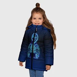 Куртка зимняя для девочки Знаки Зодиака Скорпион, цвет: 3D-красный — фото 2