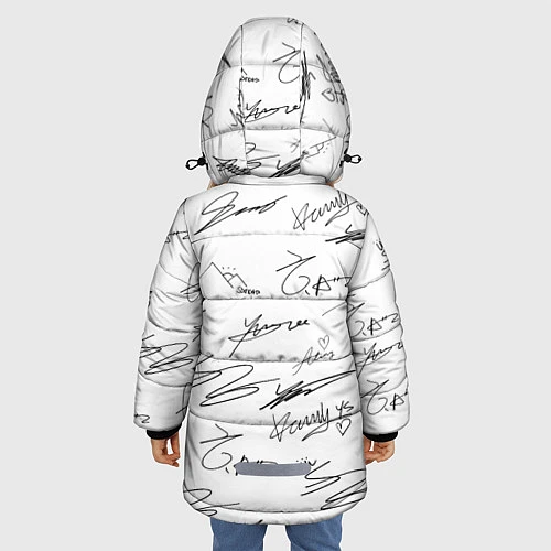 Зимняя куртка для девочки ATEEZ АВТОГРАФЫ / 3D-Светло-серый – фото 4