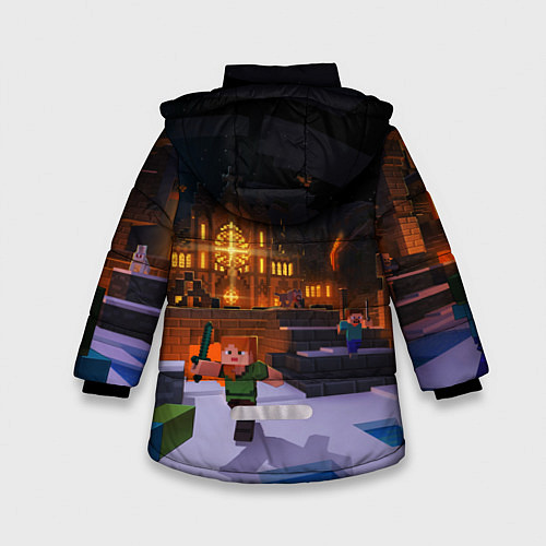 Зимняя куртка для девочки MINECRAFT / 3D-Светло-серый – фото 2