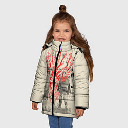 Куртка зимняя для девочки Принцесса Мононоке, цвет: 3D-красный — фото 2