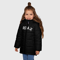 Куртка зимняя для девочки Relax 1, цвет: 3D-черный — фото 2