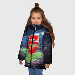 Куртка зимняя для девочки FC Arsenal, цвет: 3D-красный — фото 2