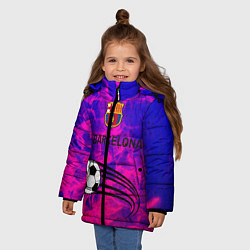Куртка зимняя для девочки Барса, цвет: 3D-красный — фото 2