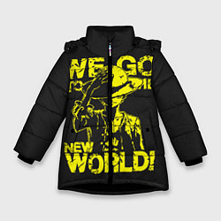 Куртка зимняя для девочки One Piece We Go World, цвет: 3D-черный
