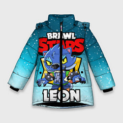Куртка зимняя для девочки BRAWL STARS WEREWOLF LEON, цвет: 3D-черный