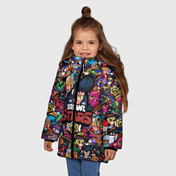 Куртка зимняя для девочки BRAWL STARS BULL, цвет: 3D-черный — фото 2