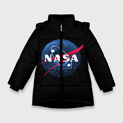 Куртка зимняя для девочки NASA Black Hole цвета 3D-черный — фото 1