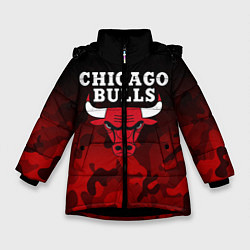 Куртка зимняя для девочки CHICAGO BULLS, цвет: 3D-черный