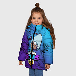 Куртка зимняя для девочки Brawl Stars LEON SHARK, цвет: 3D-черный — фото 2