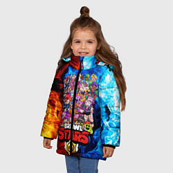Куртка зимняя для девочки BRAWL STARS ВСЕ ПЕРСОНАЖИ, цвет: 3D-черный — фото 2