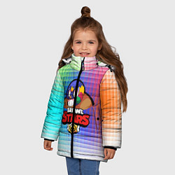 Куртка зимняя для девочки BRAWL STARS EL PRIMO, цвет: 3D-красный — фото 2