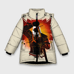 Куртка зимняя для девочки Ведьмак 3: Дикая Охота, цвет: 3D-черный