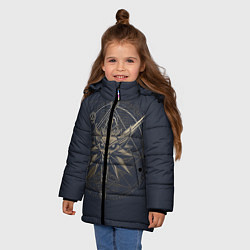 Куртка зимняя для девочки Ведьмак 3: Дикая Охота, цвет: 3D-светло-серый — фото 2