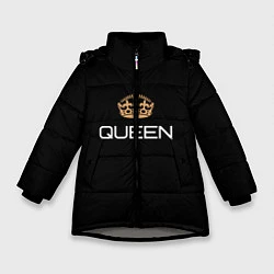 Куртка зимняя для девочки Королева, цвет: 3D-светло-серый