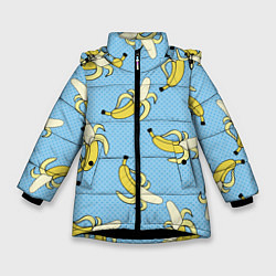 Куртка зимняя для девочки Banana art, цвет: 3D-черный