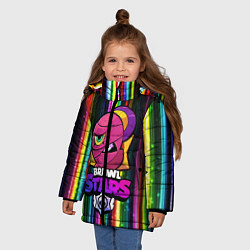 Куртка зимняя для девочки BRAWL STARS TARA, цвет: 3D-черный — фото 2