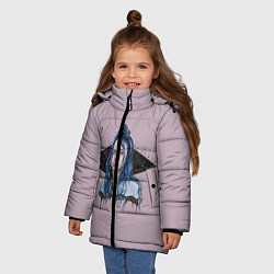 Куртка зимняя для девочки Billie Pink Art, цвет: 3D-черный — фото 2