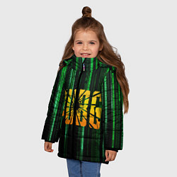 Куртка зимняя для девочки PUBG - Королевская битва, цвет: 3D-черный — фото 2
