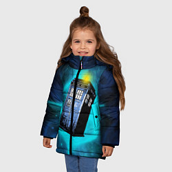 Куртка зимняя для девочки Doctor Who, цвет: 3D-черный — фото 2
