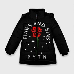 Куртка зимняя для девочки Payton Moormeie, цвет: 3D-черный