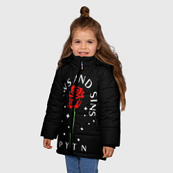 Куртка зимняя для девочки Payton Moormeie, цвет: 3D-черный — фото 2