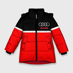 Куртка зимняя для девочки AUDI SPORT, цвет: 3D-красный