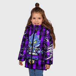 Куртка зимняя для девочки RAWL STARS LEON ОБОРОТЕНЬ, цвет: 3D-черный — фото 2