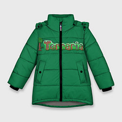 Куртка зимняя для девочки Terraria, цвет: 3D-светло-серый