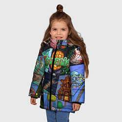 Куртка зимняя для девочки Terraria, цвет: 3D-светло-серый — фото 2