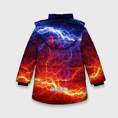 Зимняя куртка для девочки Лёд и огонь / 3D-Светло-серый – фото 2