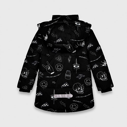 Зимняя куртка для девочки КИС-КИС / 3D-Светло-серый – фото 2