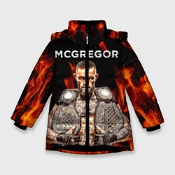 Куртка зимняя для девочки CONOR McGREGOR, цвет: 3D-черный