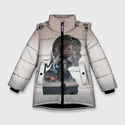 Куртка зимняя для девочки Death Stranding, цвет: 3D-черный