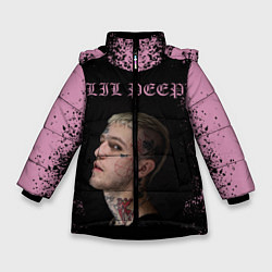 Куртка зимняя для девочки LiL PEEP, цвет: 3D-черный