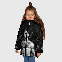 Куртка зимняя для девочки CONOR McGREGOR, цвет: 3D-черный — фото 2